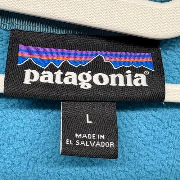 Patagonia Worn Wear Micro D Snap-T Fleece Sweatshirt Blue Size L - Picture 6 of 12